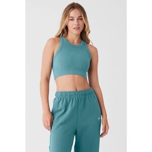 Alo teal agate seamless delight high neck bra